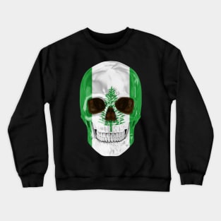 Norfolk Island Flag Skull - Gift for Norfolk Islander With Roots From Norfolk Island Crewneck Sweatshirt